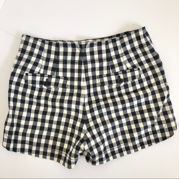 LOFT Nautical High Waist Button Checkered Shorts - Picture 4 of 10